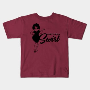 Curvy Girls Swirl Kids T-Shirt